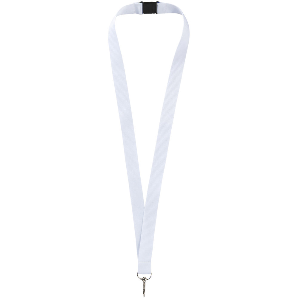 Lago lanyard with break-away closure - White