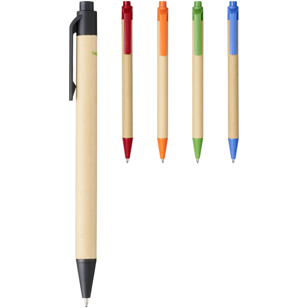 Berk recycled carton and corn plastic ballpoint pen (black ink) - Blue