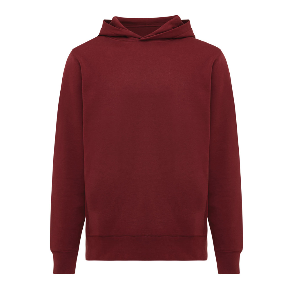 IQONIQ Yengo recycled cotton hoodie with sidepockets - burgundy (± PMS 19-1724TCX)