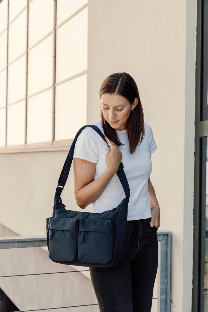 KENTO URBAN RCS recycled nylon padded crossover bag