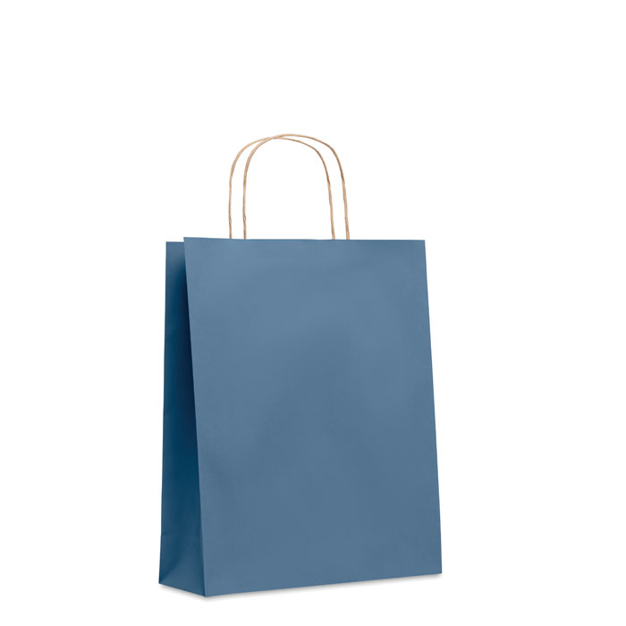 PAPER TONE M - Medium Gift paper bag 90 gr/m² - blue