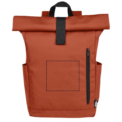 Byron 15.6" GRS RPET roll-top backpack 18L