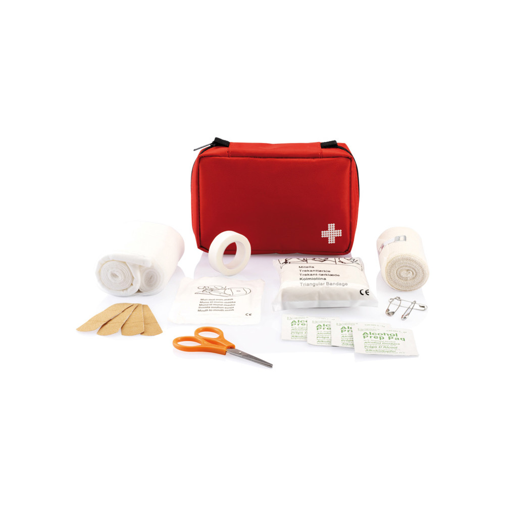 Mail size first aid kit - red (± PMS 186)