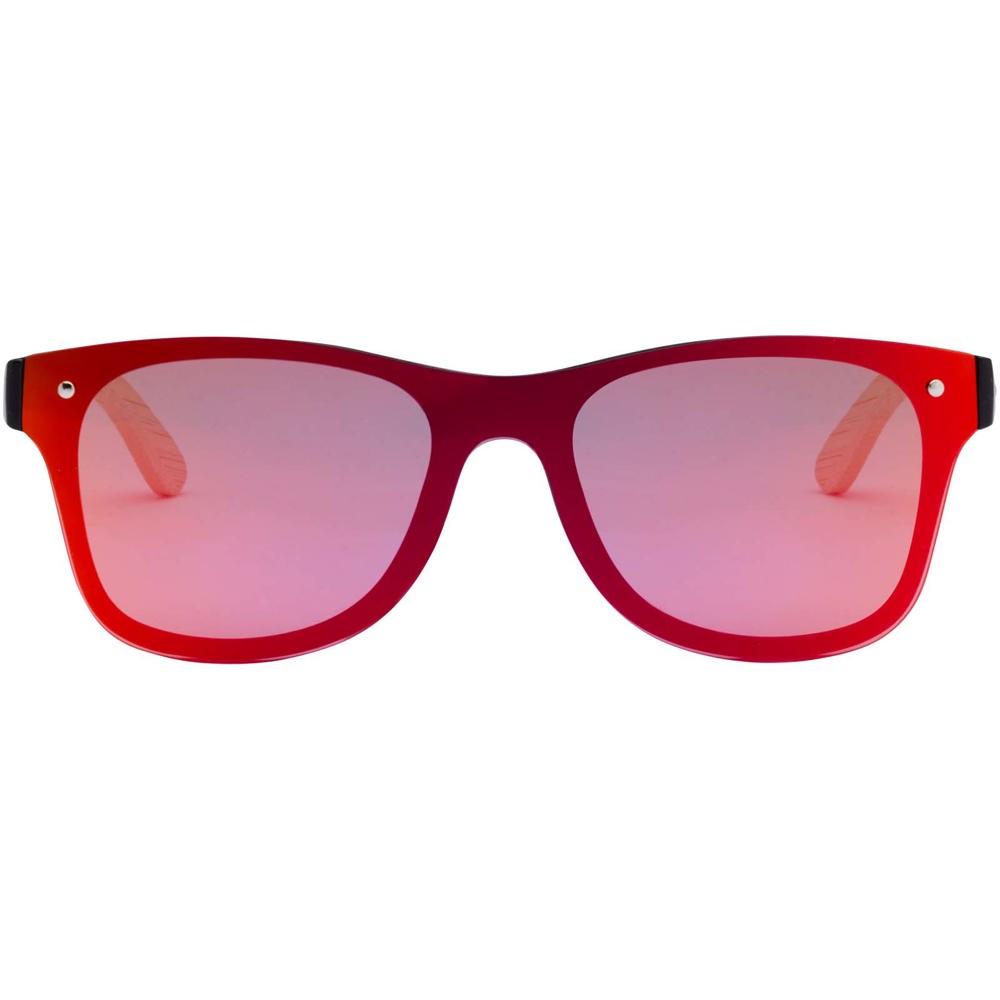 Tan sunglasses with bamboo temples