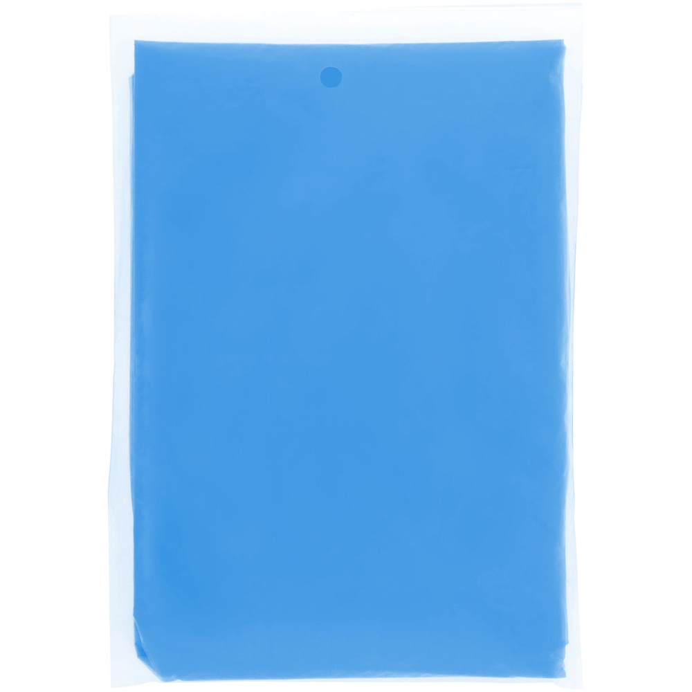 Mayan recycled plastic disposable rain poncho with storage pouch