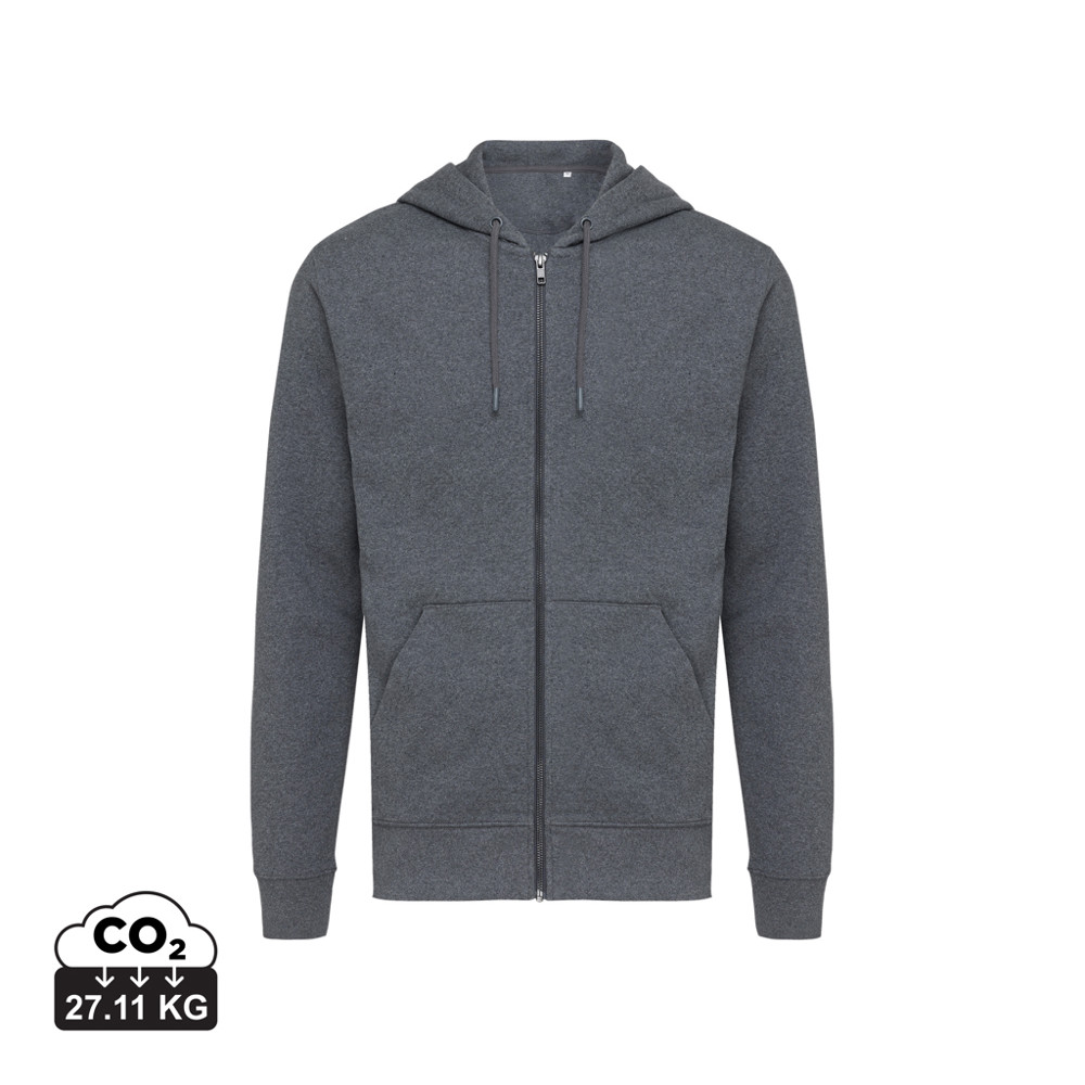IQONIQ Abisko recycled cotton zip through hoodie