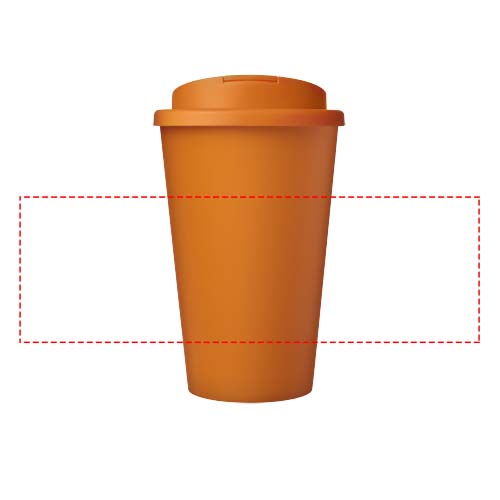 Americano® Eco 350 ml recycled tumbler with spill-proof lid