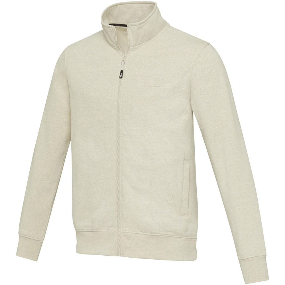 Galena 320 g/m2 unisex Aware™ recycled full zip sweater - Oatmeal