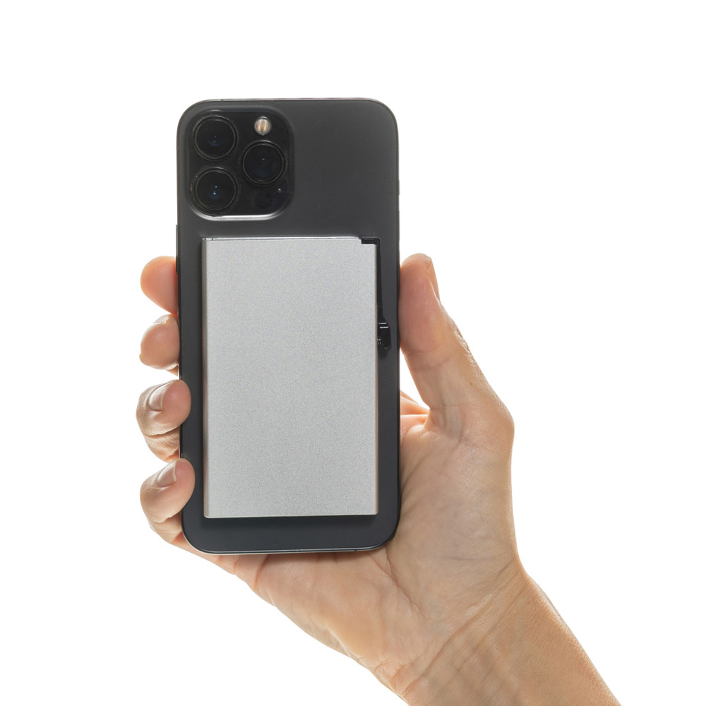 Standard aluminium RFID magnetic phone cardholder