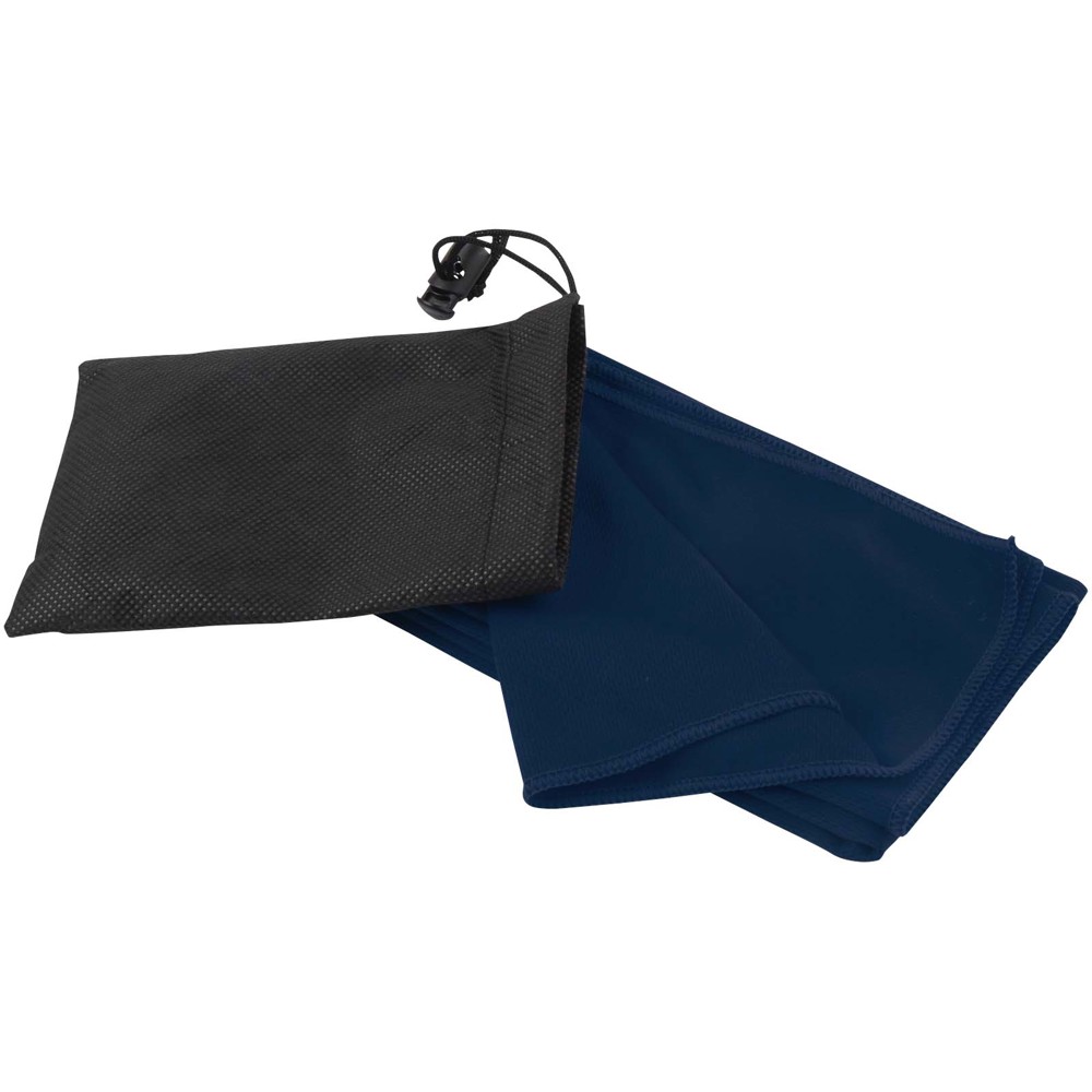 Lucas RPET sport towel 30x80 cm - Navy