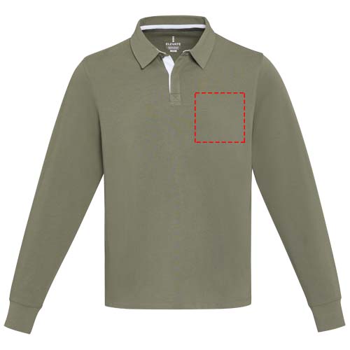 Clyde unisex organic rugby polo sweatshirt