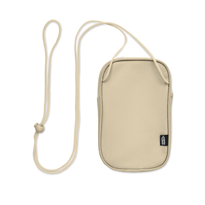 KOROVIN POUCH - RPET cross body travel pouch - beige