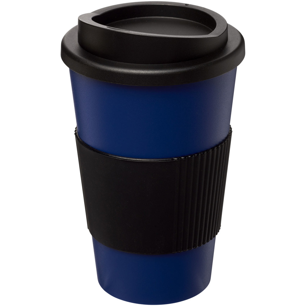 Americano® 350 ml insulated tumbler with grip - Blue, Black