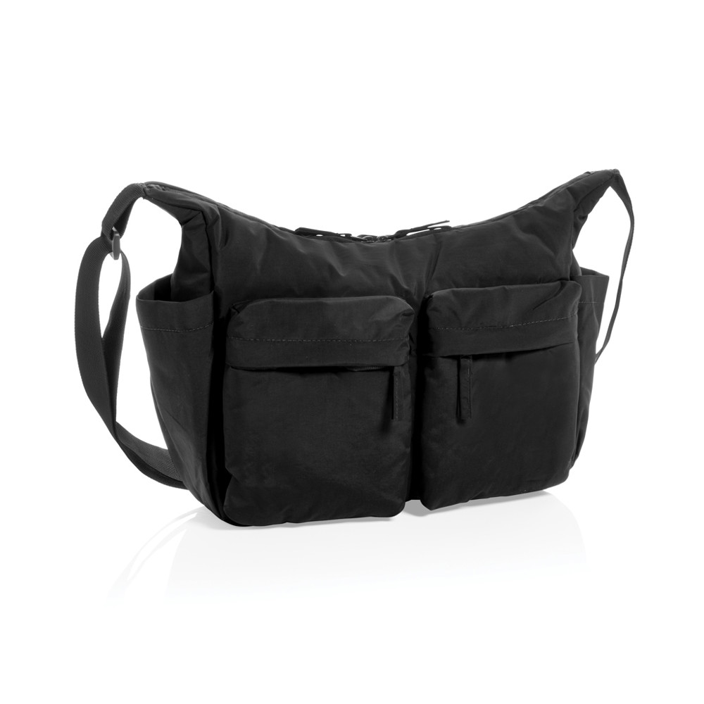 KENTO URBAN RCS recycled nylon padded crossover bag - black (± PMS Black)