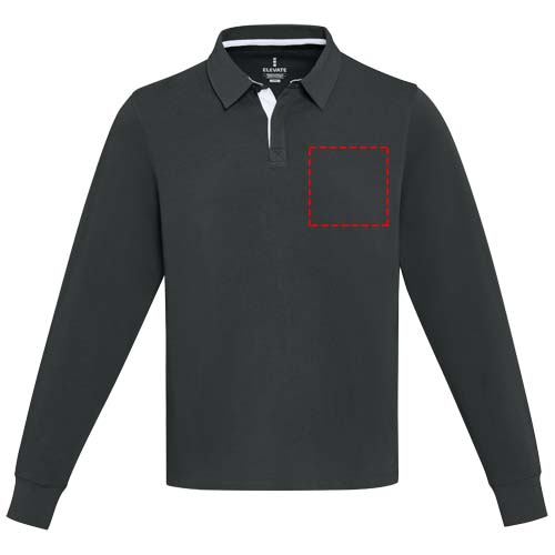 Clyde unisex organic rugby polo sweatshirt
