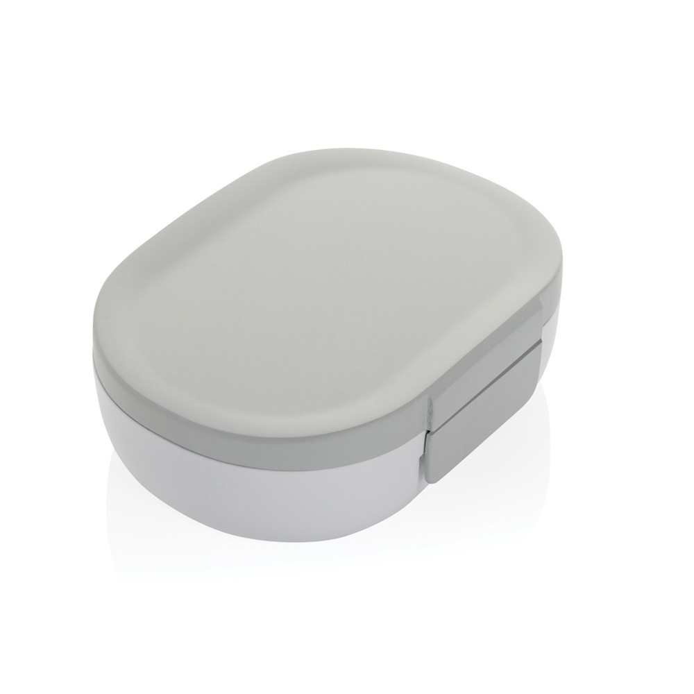 Avira Atlas RCS recycled PP 700ML lunchbox - white, grey (± PMS White/ ± PMS Cool Grey 6)