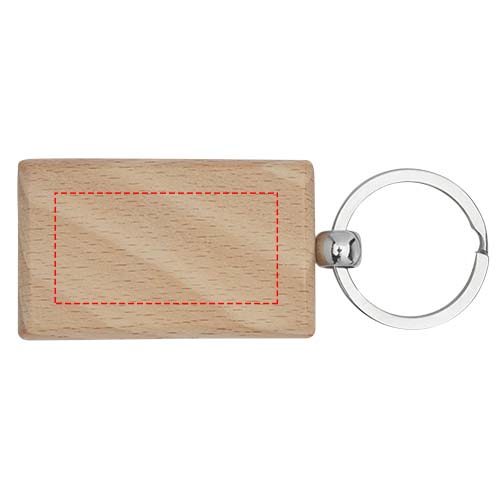 Gian beech wood rectangular keychain