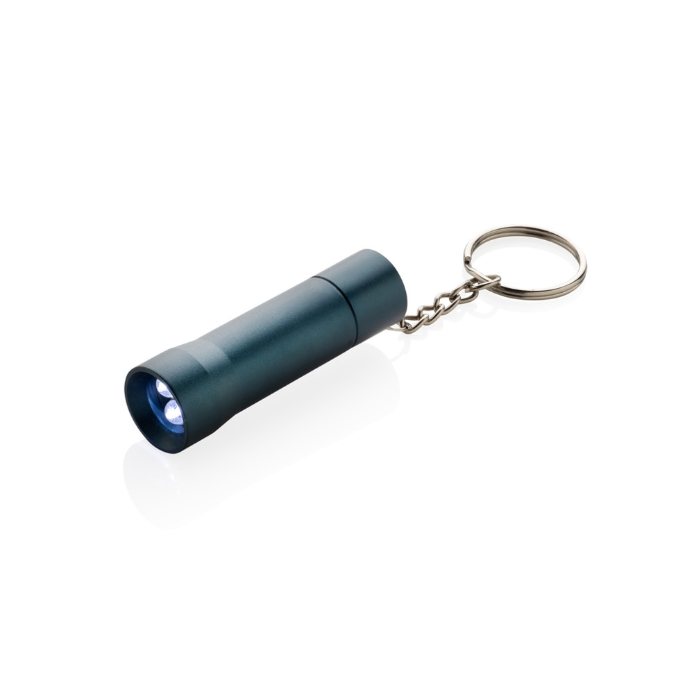 Flash RCS recycled aluminium keychain torch - blue (± PMS 7708)
