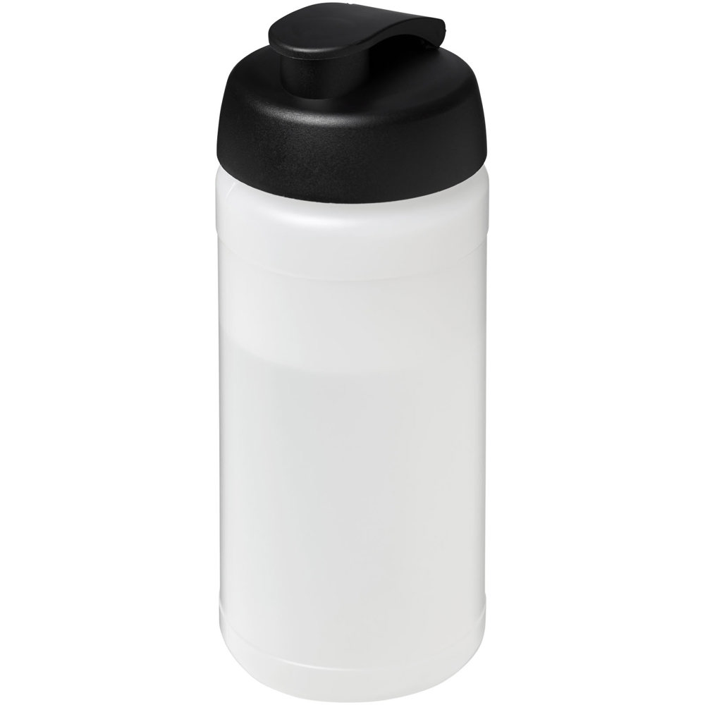 Baseline® Plus 500 ml flip lid sport bottle - Transparent, Black