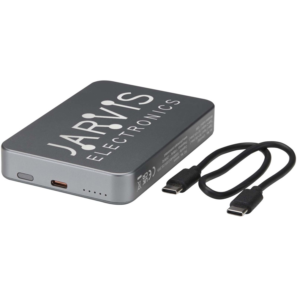 Avis 10.000 mAh RCS recycled aluminium magnetic power bank 