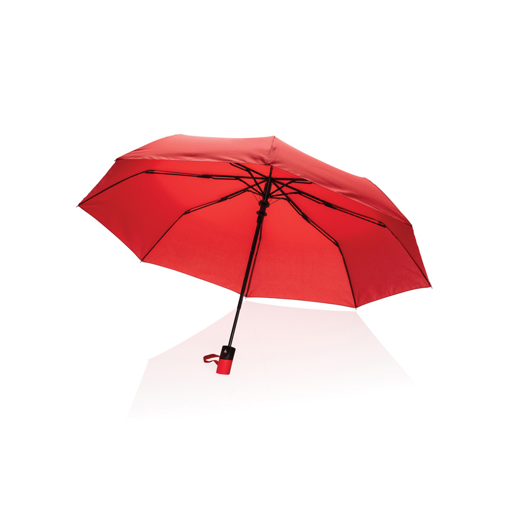 21" Impact AWARE™ RPET 190T mini auto open umbrella - red (± PMS 032)