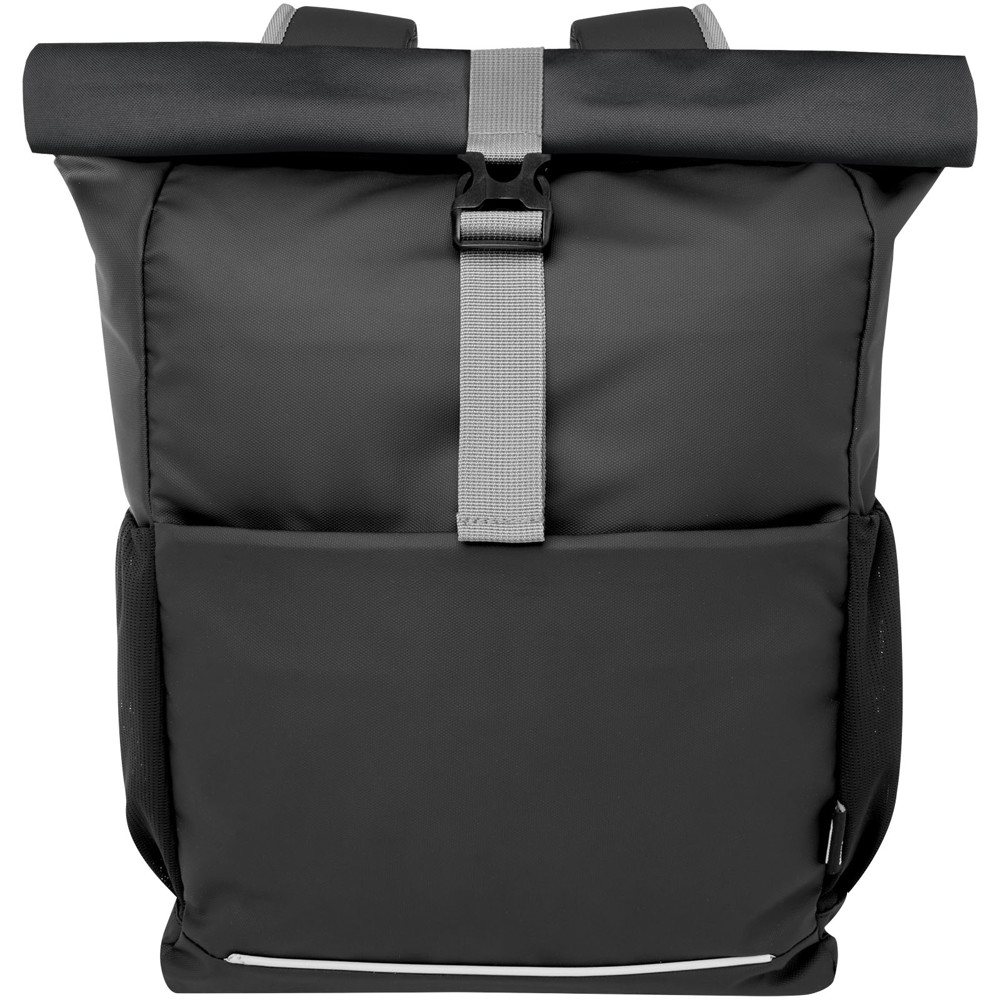 Aqua 15" GRS recycled water resistant roll-top bike bag 20L