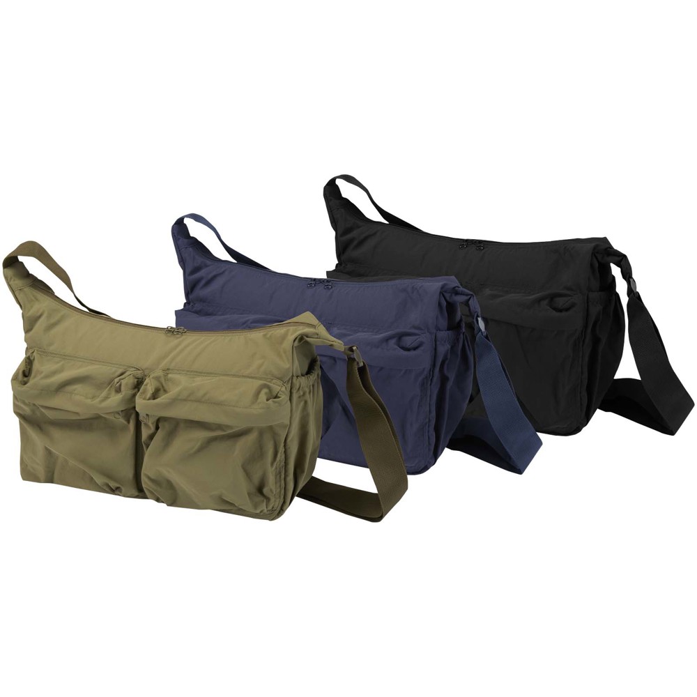 Calli 13" GRS recycled nylon laptop messenger bag