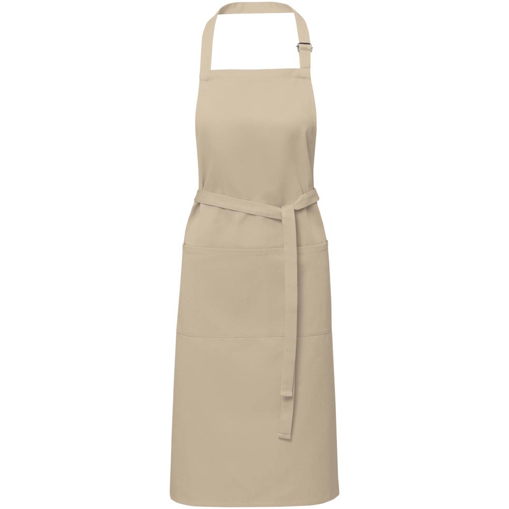 Andrea 240 g/m² apron with adjustable neck strap - Oatmeal