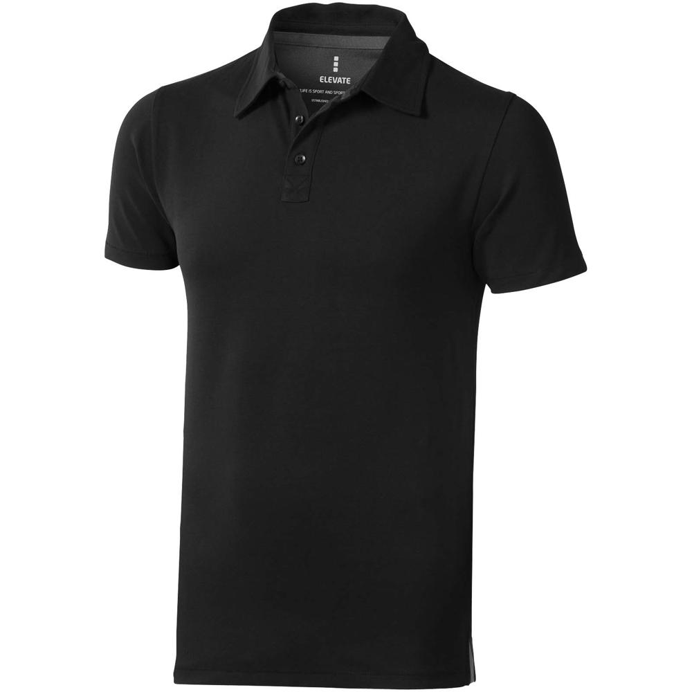 Markham 200 g/m2 short sleeve men's stretch polo - Black