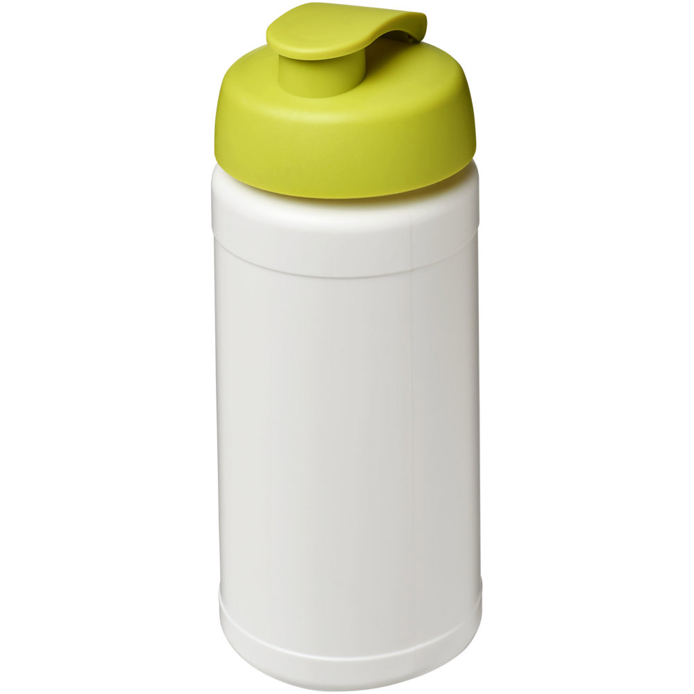Baseline® Plus 500 ml flip lid sport bottle - White, Lime