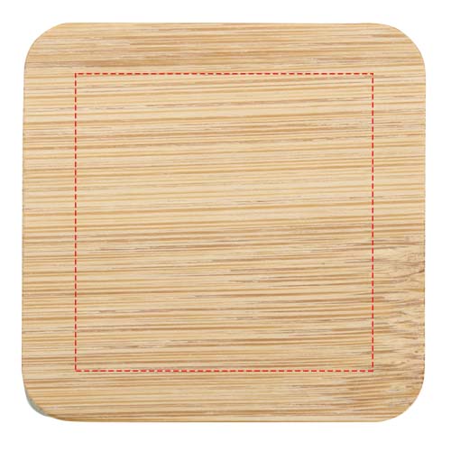 Ambra square glass candle with bamboo lid