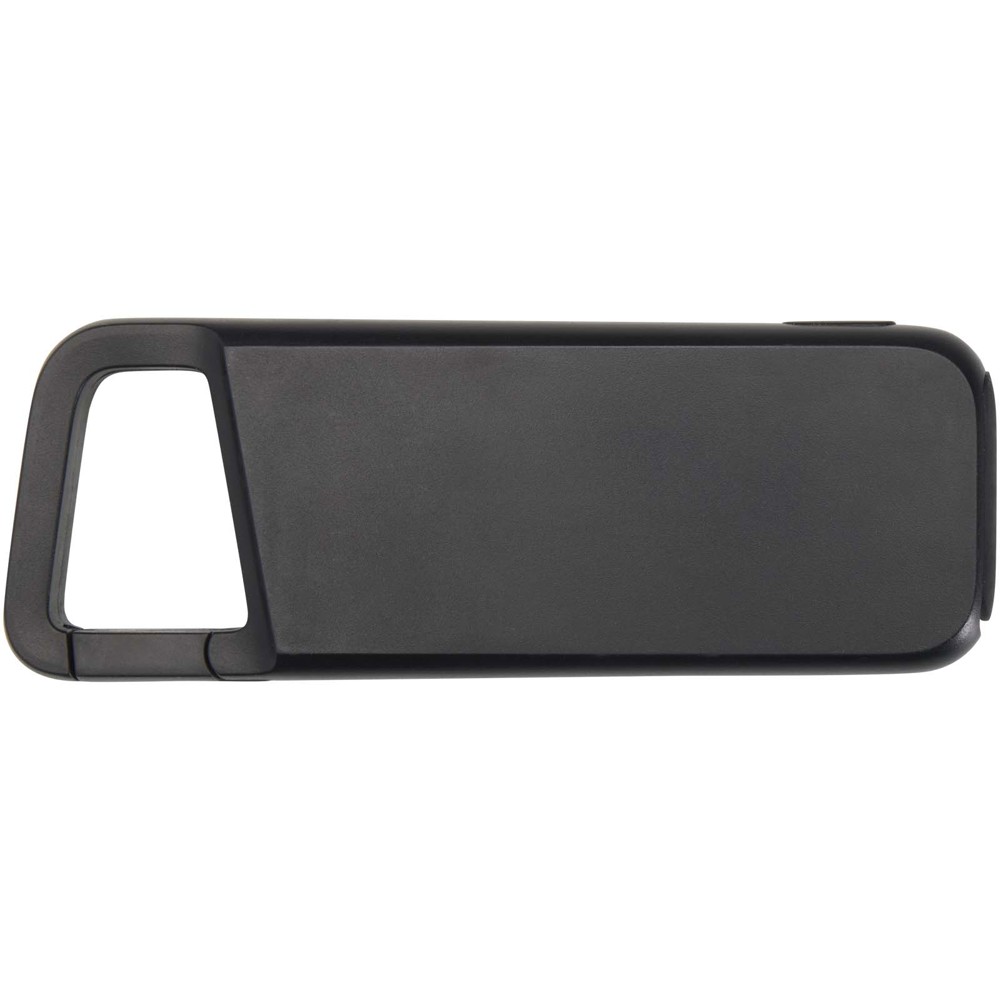 Alkes 5000 mAh 12W recycled plastic water resistant power bank with carabiner