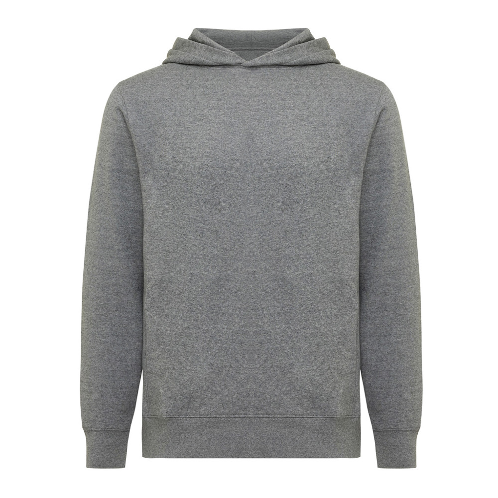 IQONIQ Yengo recycled cotton hoodie with sidepockets - light heather anthracite (± PMS light heather anthra)