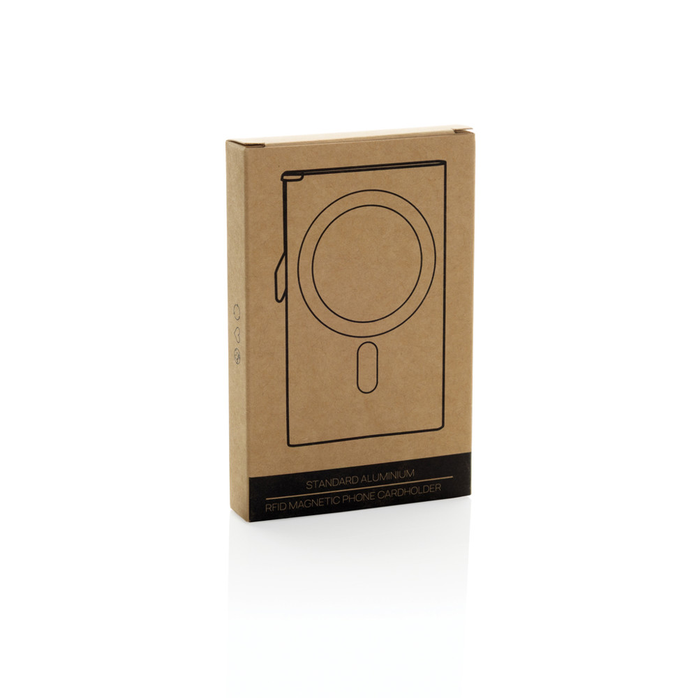 Standard aluminium RFID magnetic phone cardholder