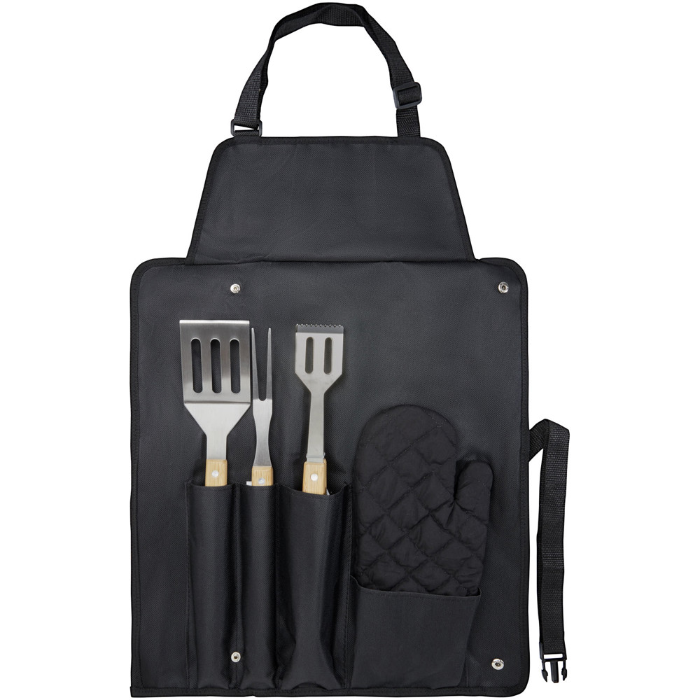 Gril 3-piece BBQ tools set and glove 