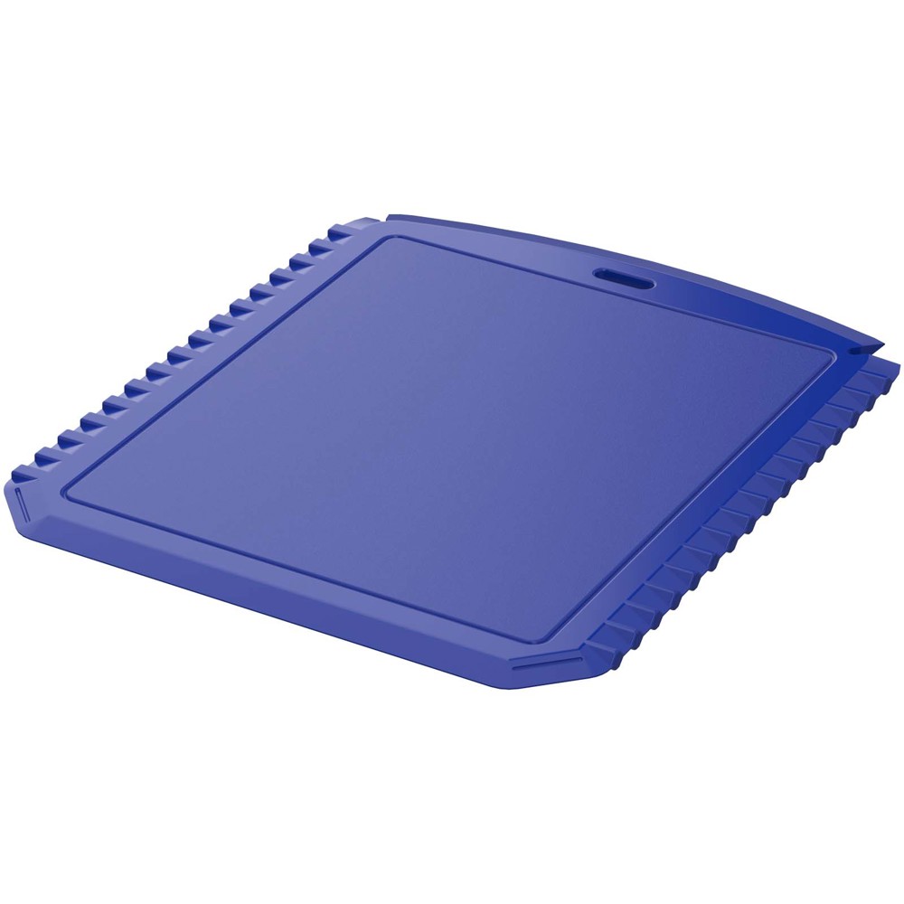 Thrym rectangular recycled plastic ice scraper - Blue