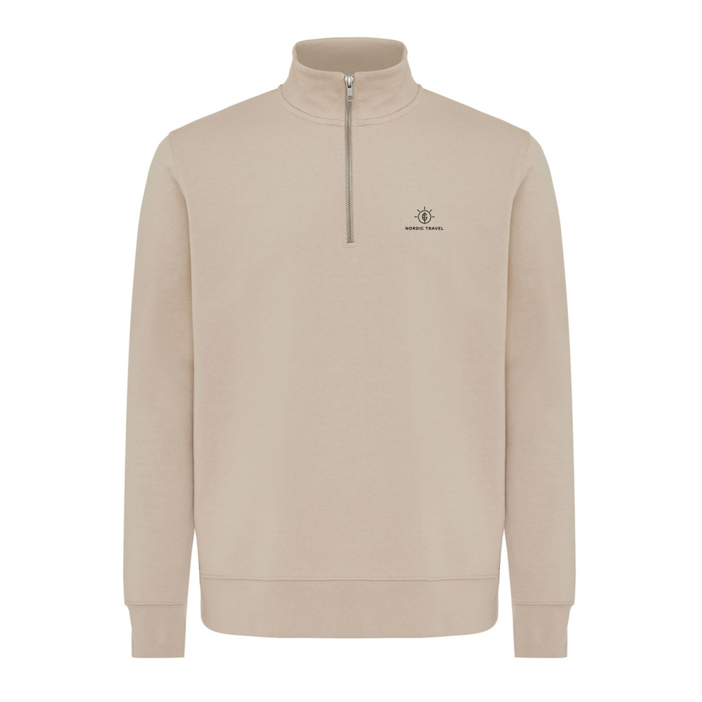IQONIQ Elgon recycled cotton quarter zip sweater
