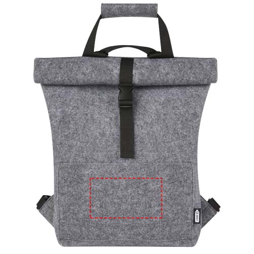Felta GRS recycled felt roll-top bike bag 13L