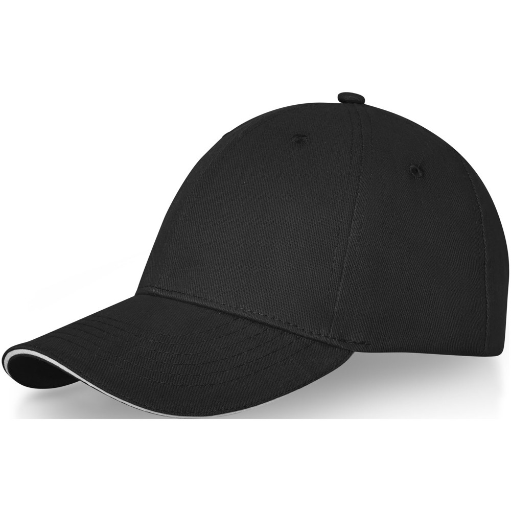 Darton 6 panel 260 g/m2 sandwich cap - Black