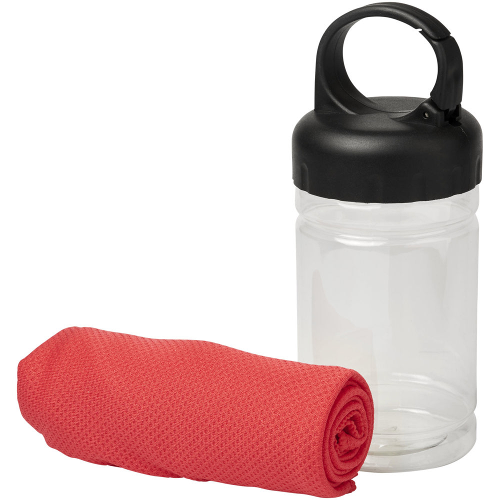 Remy cooling towel in PET container - Red