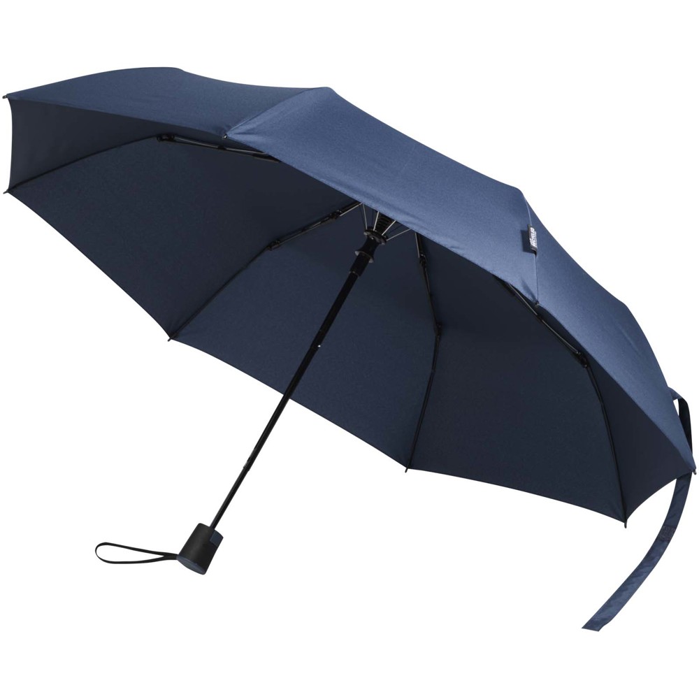 Agnes 21" foldable auto open RPET umbrella - Navy