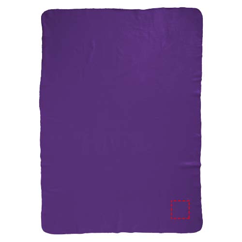 Huggy fleece plaid blanket with carry pouch 150x120 cm