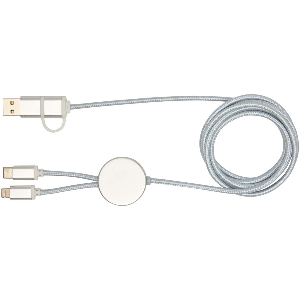 Alasia 5-in-1 recycled aluminium and plastic 150 cm data sync and 27W fast charge cable