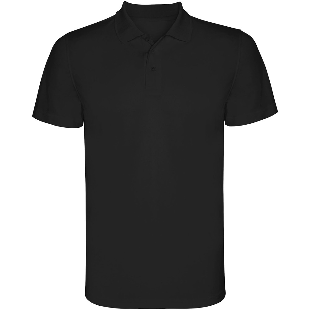 Monzha 150 g/m² short sleeve men's sports polo - Black