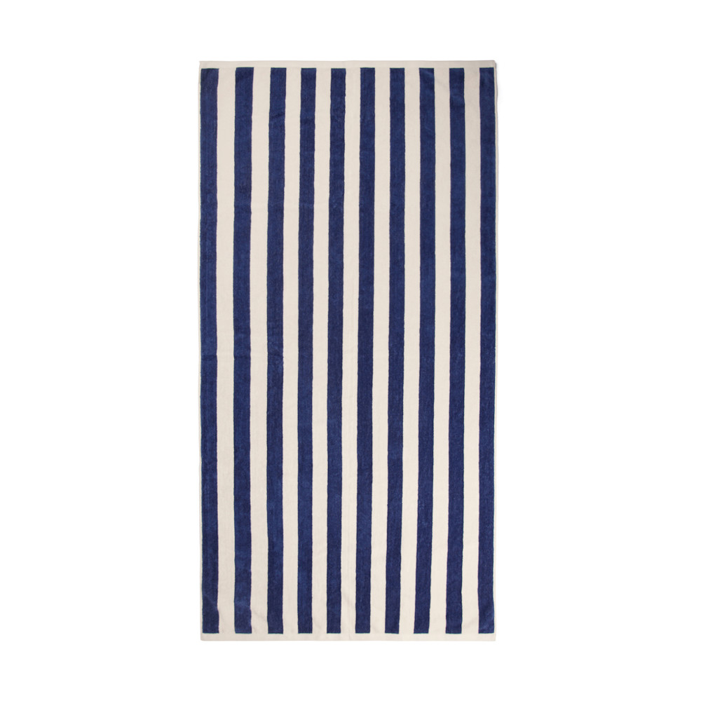 VINGA Lagoa GRS beach towel - navy, white (± PMS 19-0427 TPG/ ± PMS White)