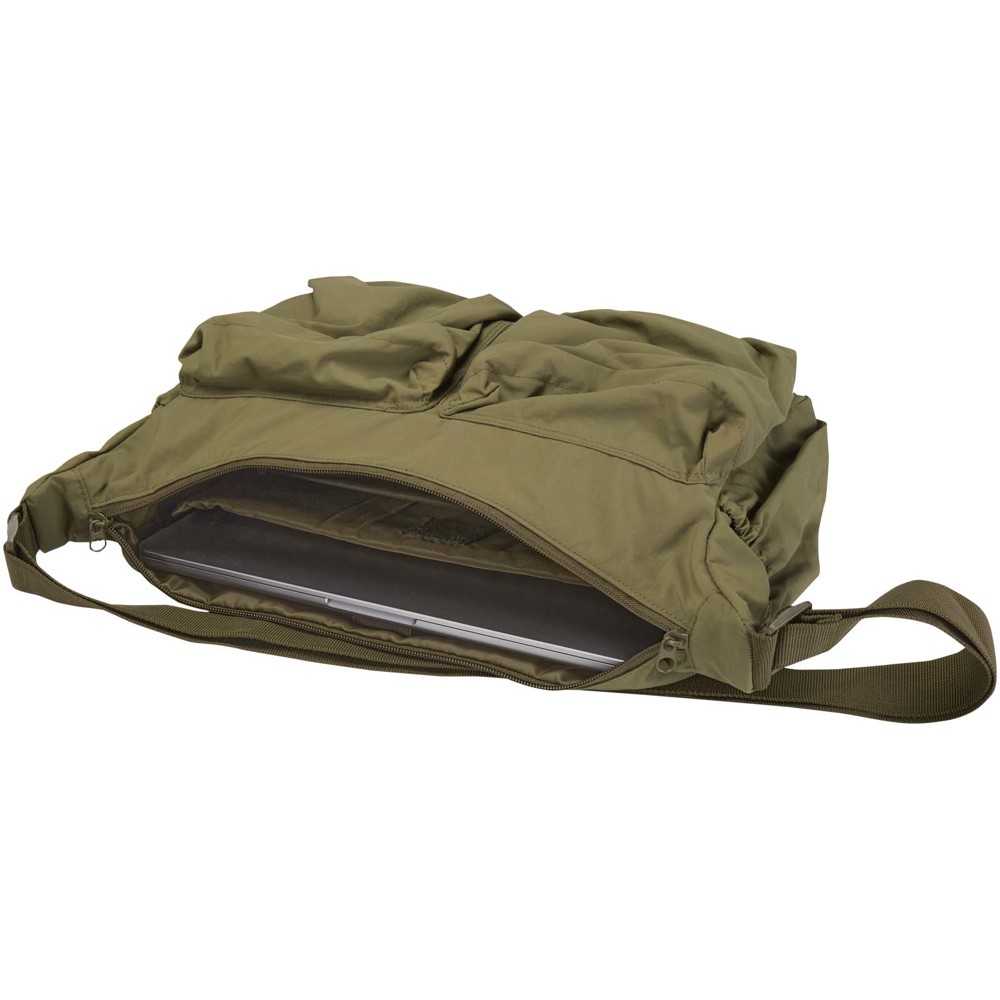 Calli 13" GRS recycled nylon laptop messenger bag