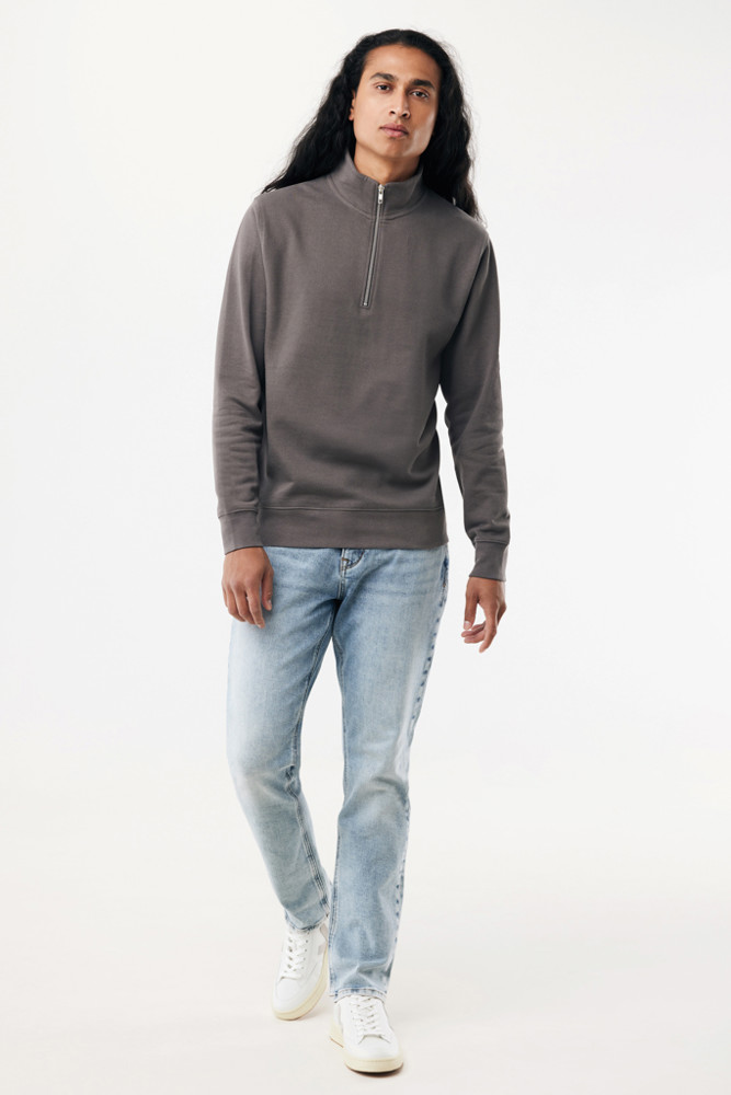 IQONIQ Elgon recycled cotton quarter zip sweater