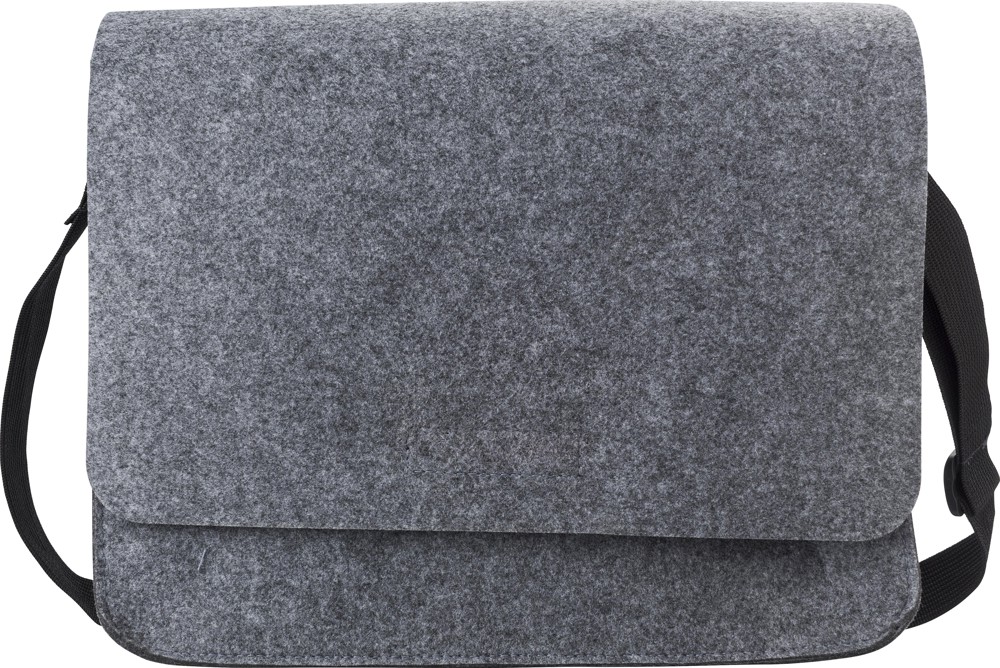Laptop bag Layla | Felt | 15 inch | Velcro closure - grey