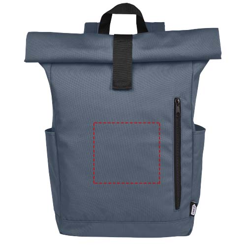 Byron 15.6" GRS RPET roll-top backpack 18L