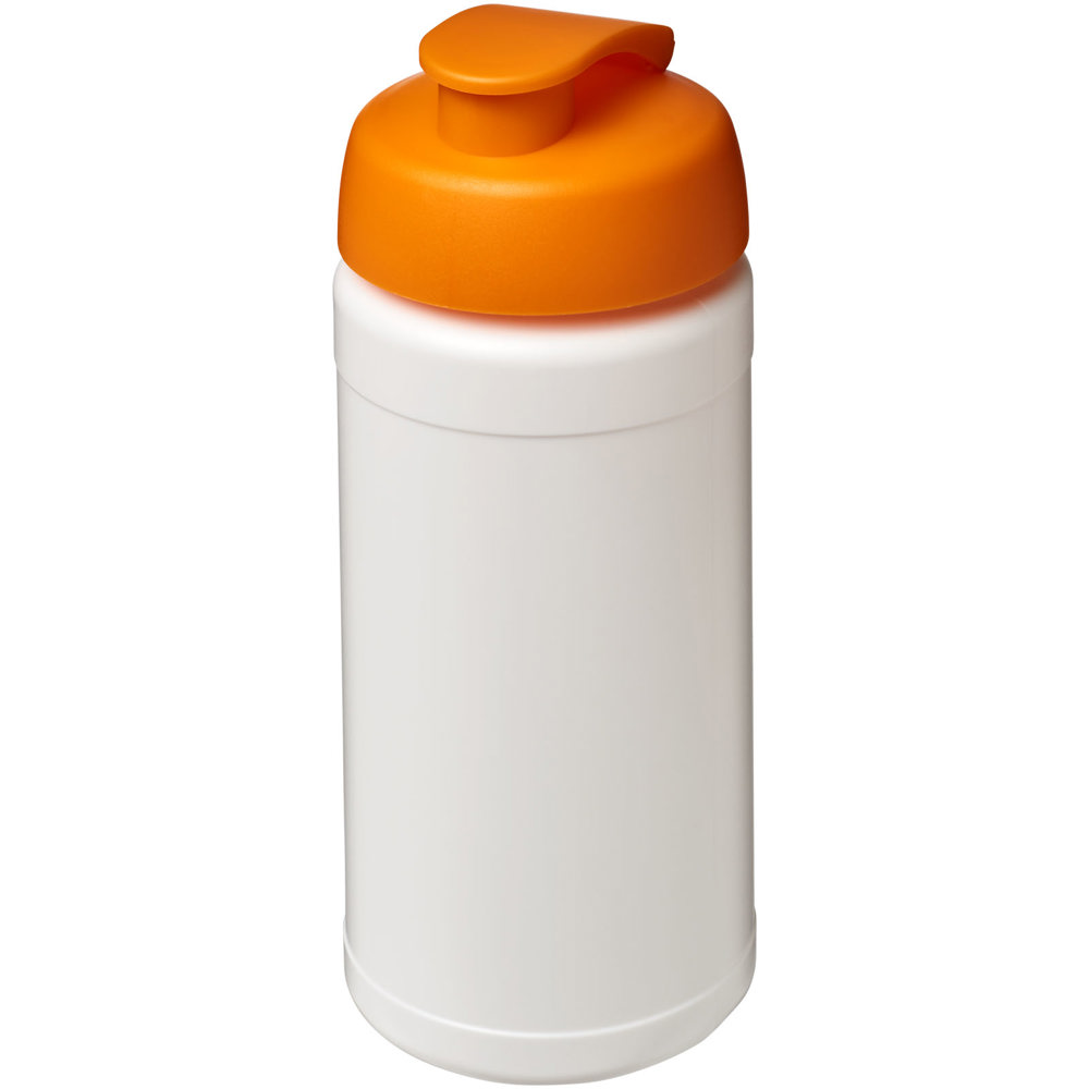 Baseline® Plus 500 ml flip lid sport bottle - White, Orange